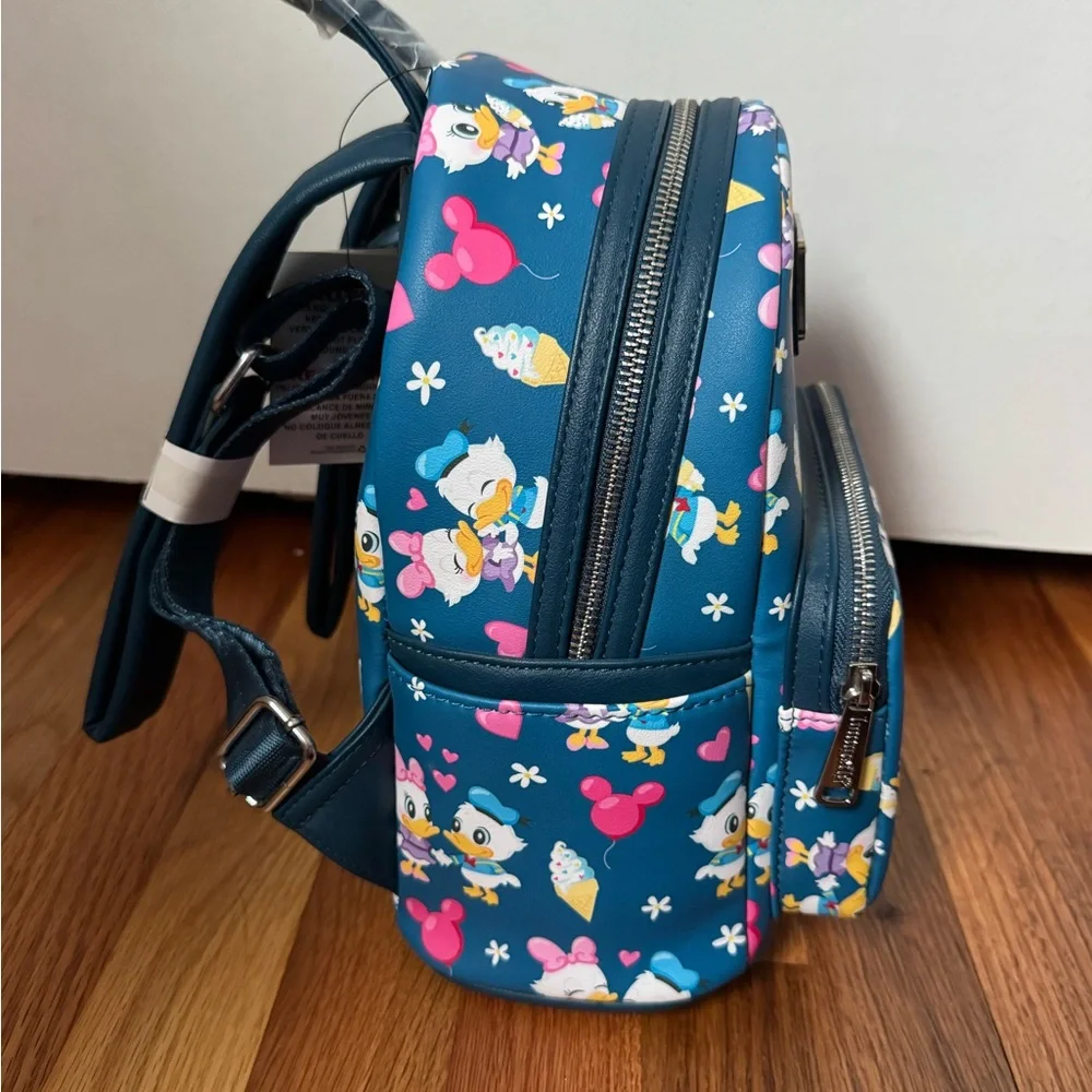 Loungefly Disney Parks Exclusive Donald & Daisy Mini Backpack - Picture 4 of 7
